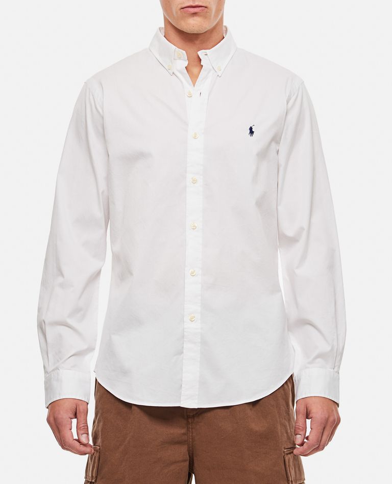 Mens white ralph store lauren shirt sale