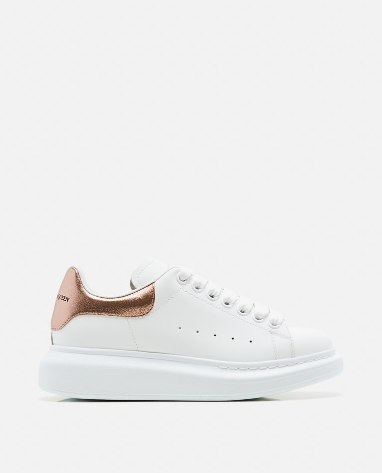 Alexander McQueen  ,  45mm Larry Grainy Leather Sneakers  ,  White 38,5
