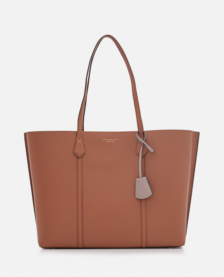 Tory Burch Perry Leather Tote Bag In Brown