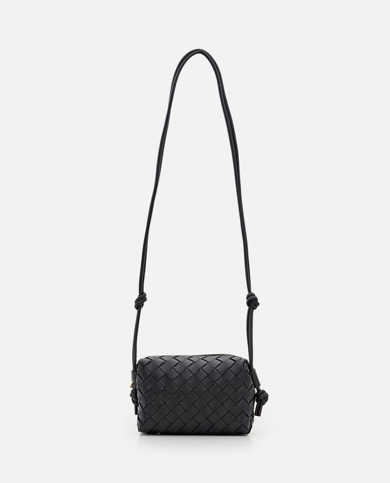 Bottega Veneta  ,  Mini Loop Leather Shoulder Bag  ,  Black TU
