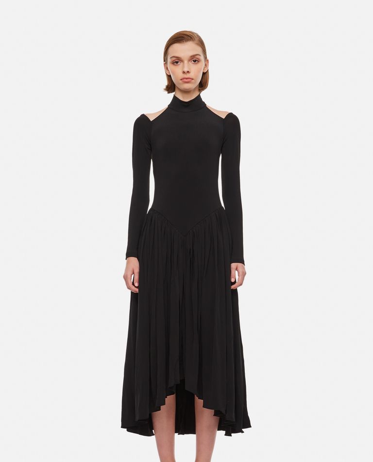 Shop Khaite Dasa Midi Dress In Black