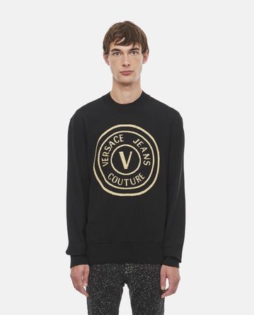 Versace Jeans Couture - ROUND EMBLEM WOOL SWEATER