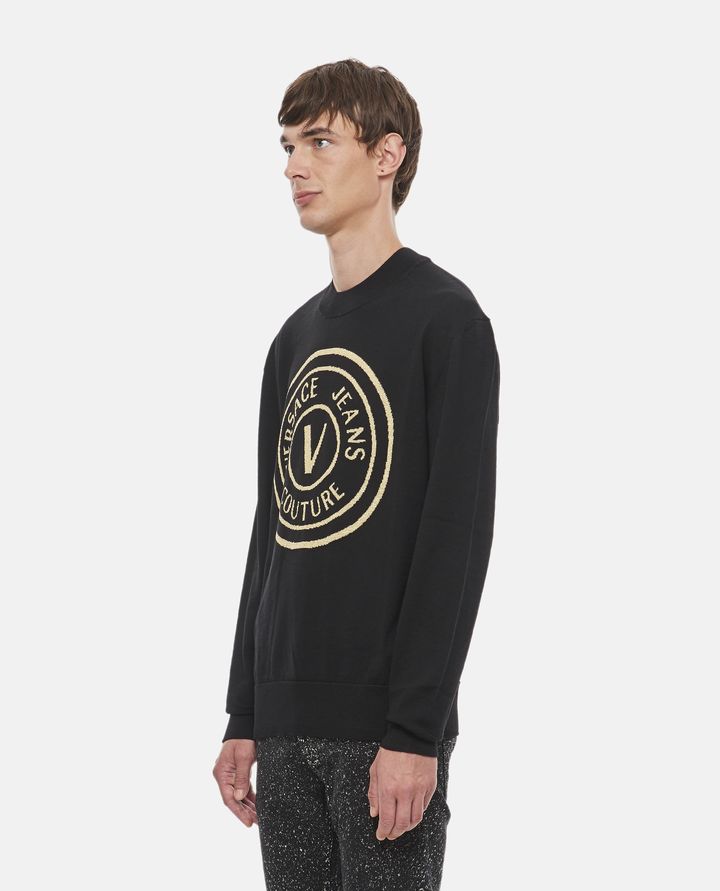 Versace Jeans Couture - ROUND EMBLEM WOOL SWEATER_3