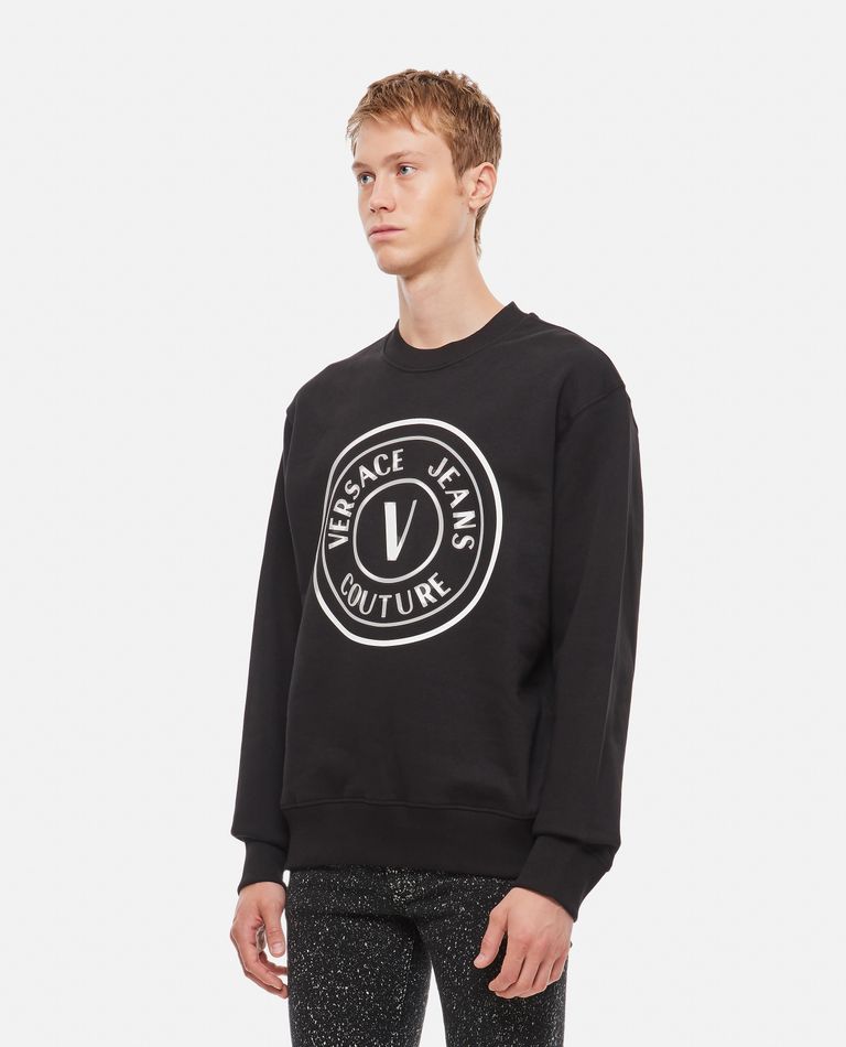 VERSACE JEANS COUTURE CREWNECK COTTON SWEATSHIRT