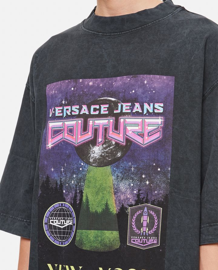 Versace Jeans Couture - T-SHIRT IN COTONE OVERSIZE_4