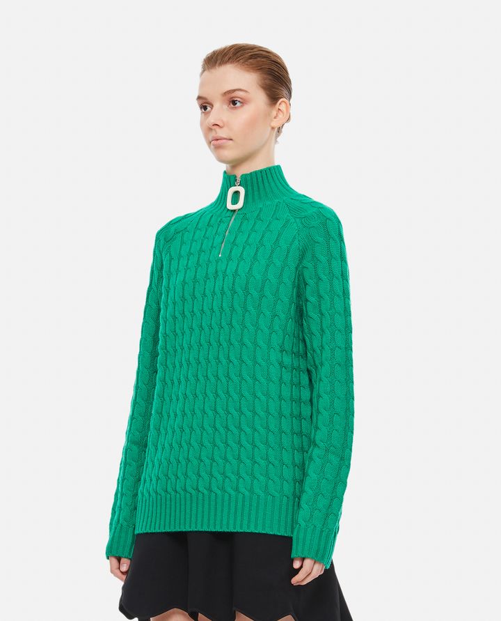 JW Anderson - CABLE KNIT HENLEY JUMPER_2