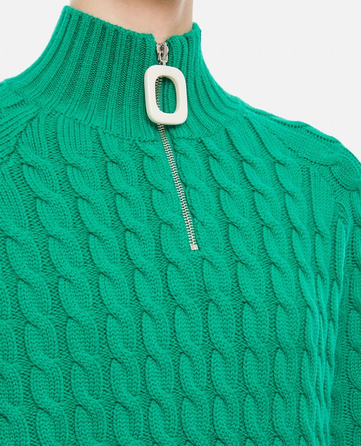 JW Anderson - CABLE KNIT HENLEY JUMPER_4