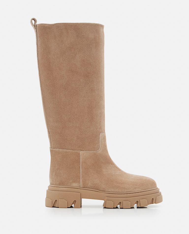 Gia Borghini  ,  50mm Suede Leather Boots  ,  Beige 39