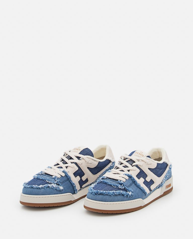 Fendi Low Top Sneakers In Sky Blue