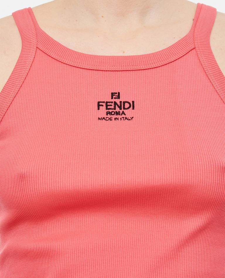 FENDI｜SLEEVELESS (FS7966 ANQM F1K9Y) Tank top Cotton Brown | Fendi