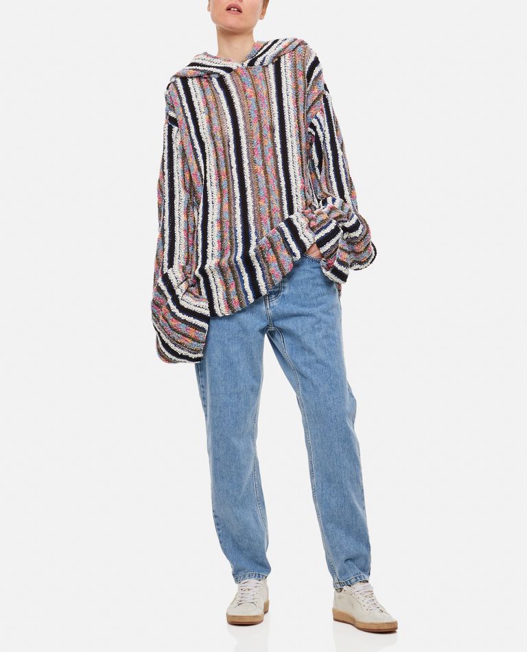 Shop Vitelli Linen Cotton Oversized Sweater In Multicolor