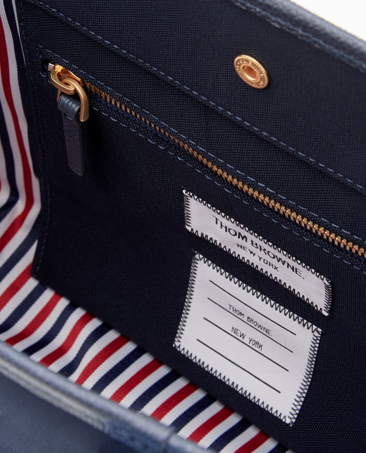 Thom Browne - SMALL TOOL TOTE IN CANVAS W/ INTERLOCK BACKING_4