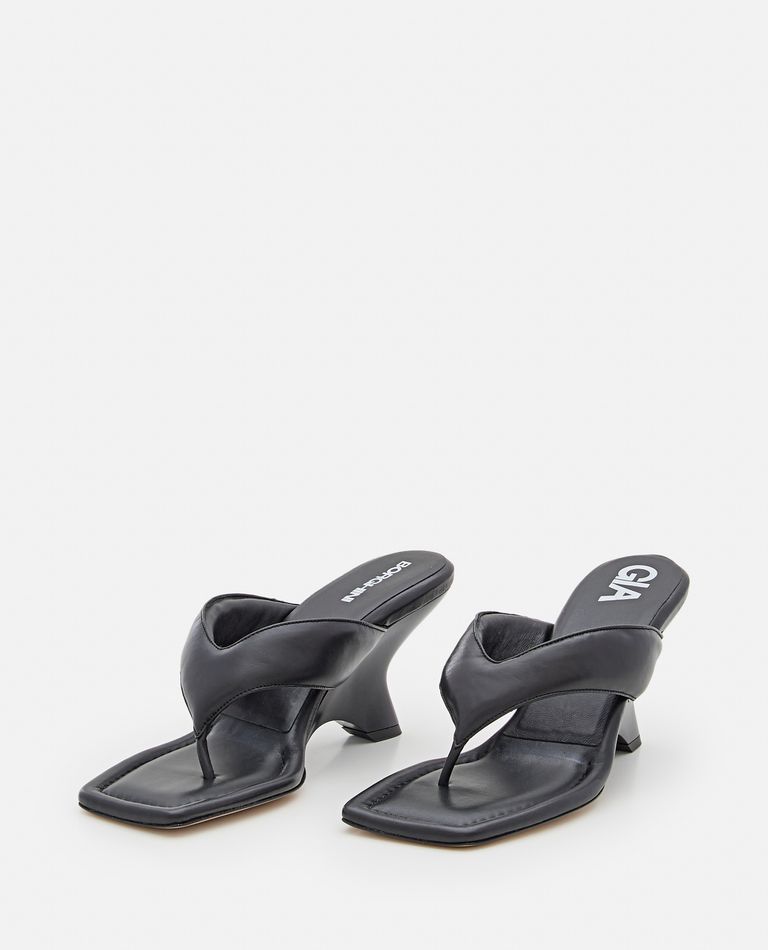 Gia Borghini  ,  70mm Gia 6 Leather Sandals  ,  Black 38