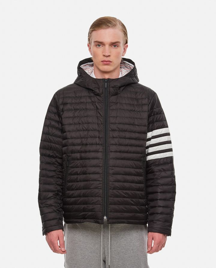 Thom Browne - DOWNFILLED QUILTED HOODED JACKET W/ 4 BAR_1