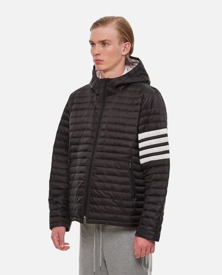 Thom Browne - DOWNFILLED QUILTED HOODED JACKET W/ 4 BAR_2