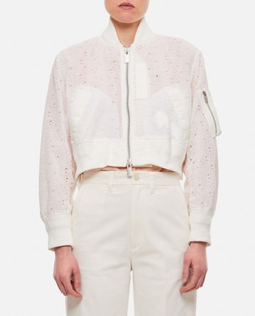 Sacai - COTTON BLEND EMBROIDERED LACE JACKET