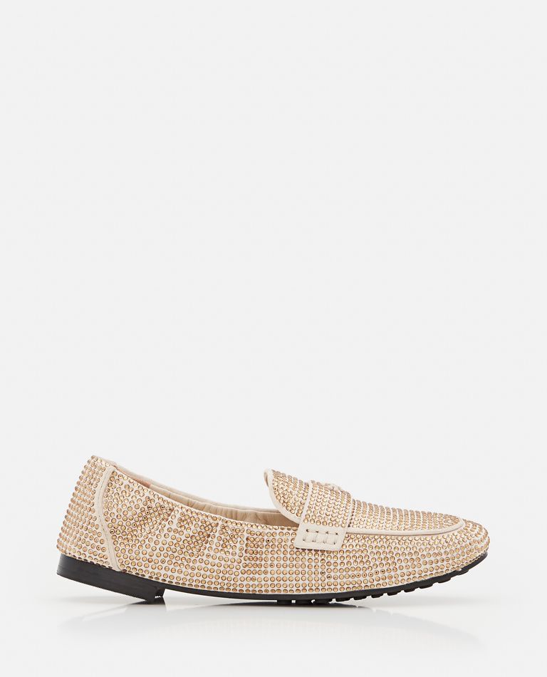 Shop Tory Burch Leather Ballet Loafers In Beige