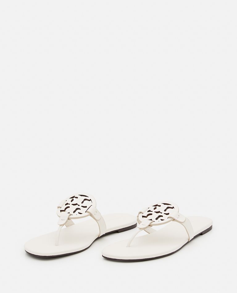 Tory Burch  ,  Miller Soft Flat Sandals  ,  White 6,5