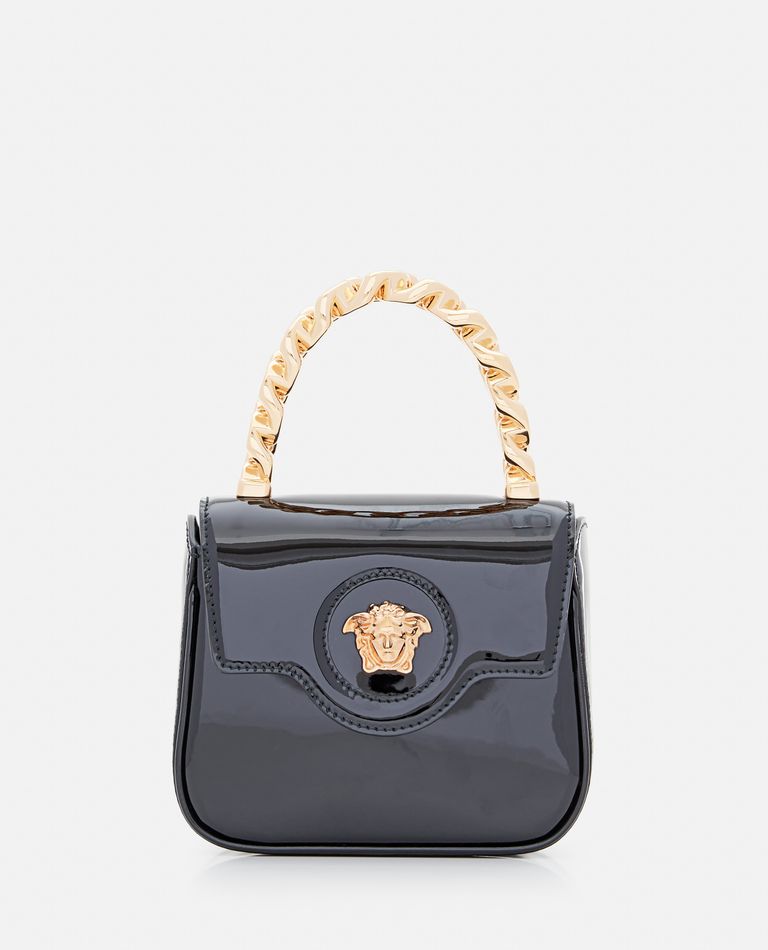 Versace  ,  La Medusa Patent Leather Mini Bag  ,  Black TU