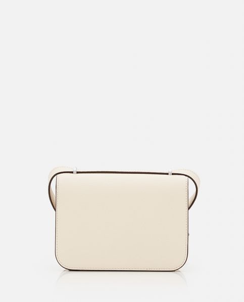 Eleanor Leather Clutch in White - Tory Burch