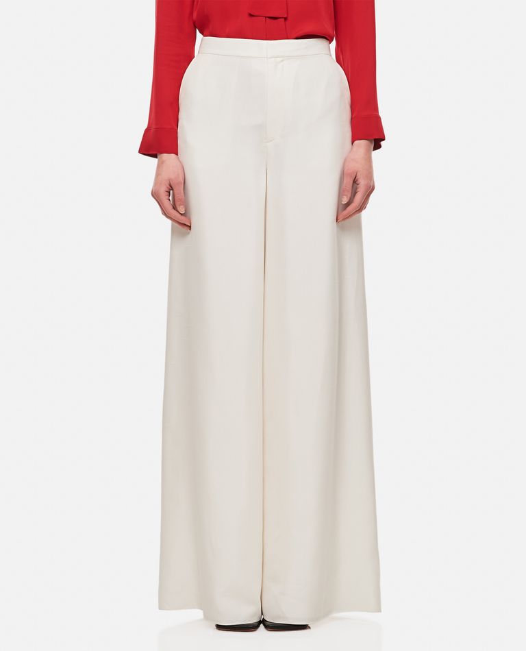 Ralph Lauren Collection  ,  Elaine Full Length Silk Trousers  ,  White 8