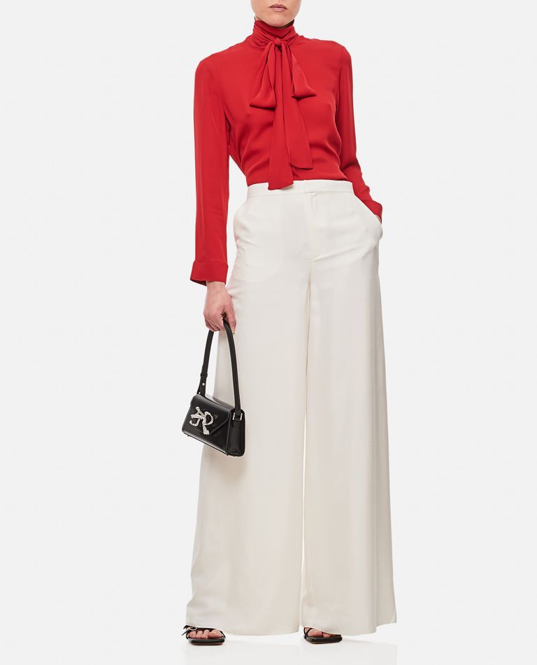 Ralph Lauren Collection  ,  Elaine Full Length Silk Trousers  ,  White 8