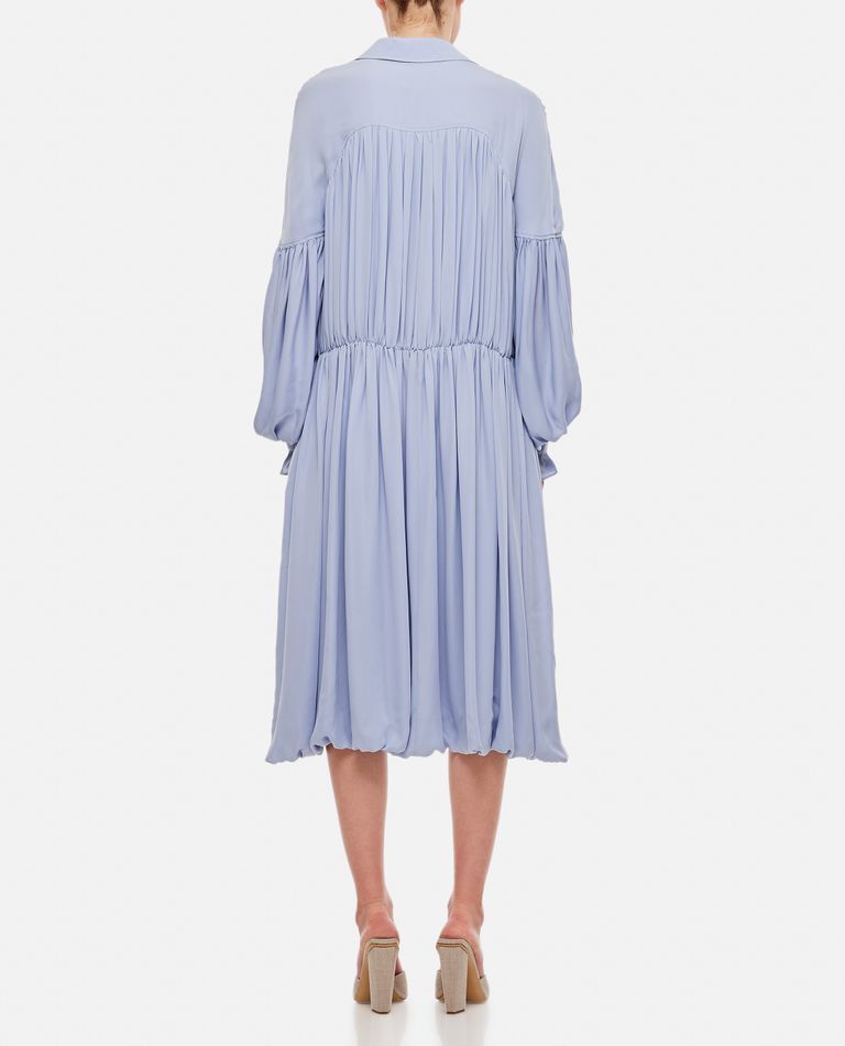 Shop Khaite Colleen Silk Maxi Dress In Sky Blue