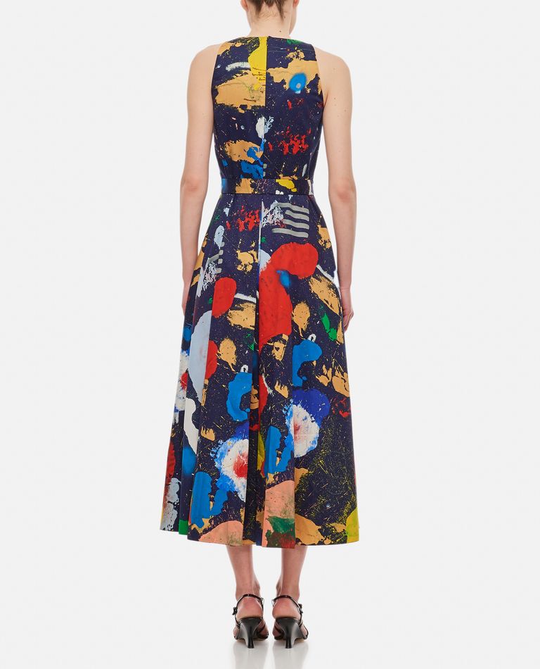 Shop Ralph Lauren Printed Midi Dress In Multicolor