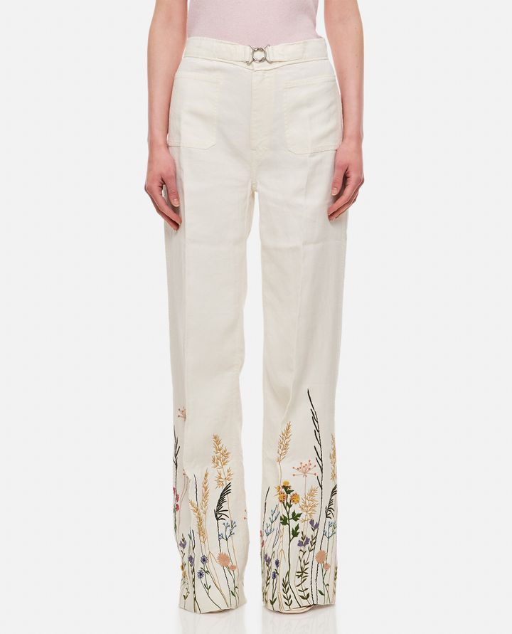 Polo Ralph Lauren - WIDE LEG EMBROIDERED PANTS_1