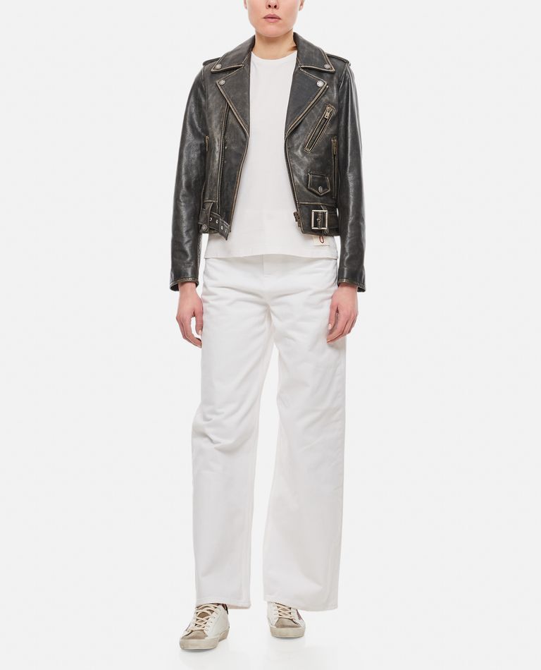 アウターその他 GOLDEN  Women Outer 2291108 GWP00848 P000647 90100 Blac Women's black leather biker jacket | Golden Goose