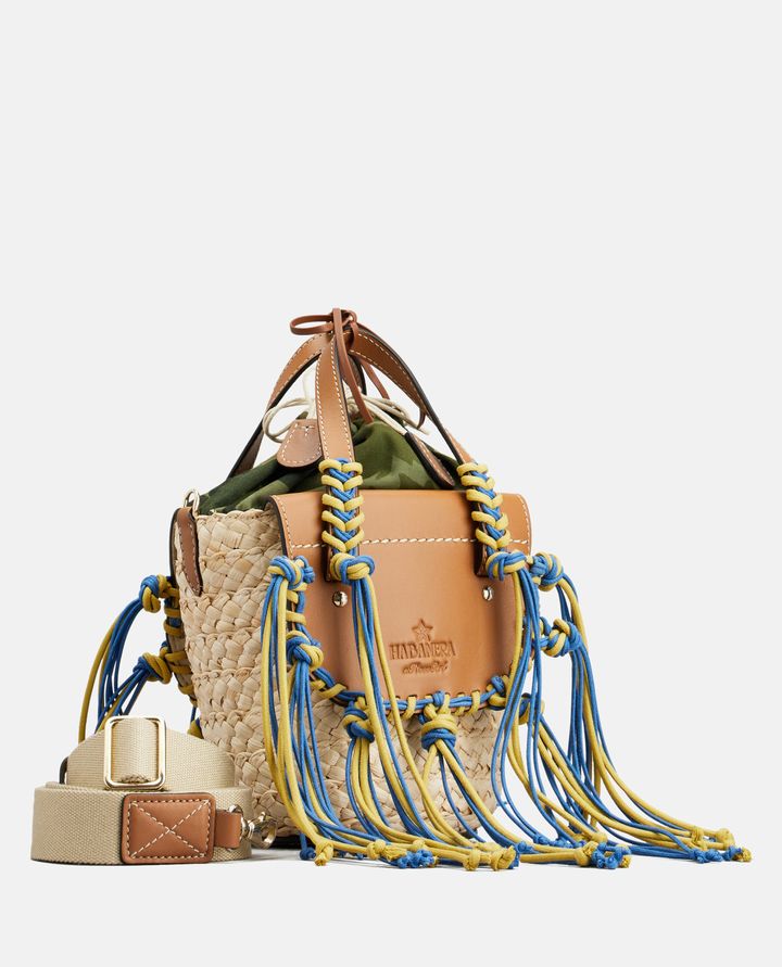 Cuba Lab - HABANERA STRAW AND LEATHER HANDBAG WITH APPLIED FRINGES_2