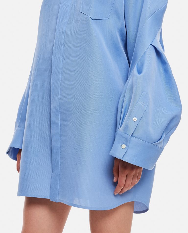DOUBLE-FACED SILK SHIRT DRESS for Women - Sacai sale | Biffi DOUBLE-FACED SILK SHIRT DRESS for Women - Sacai sale | Biffi