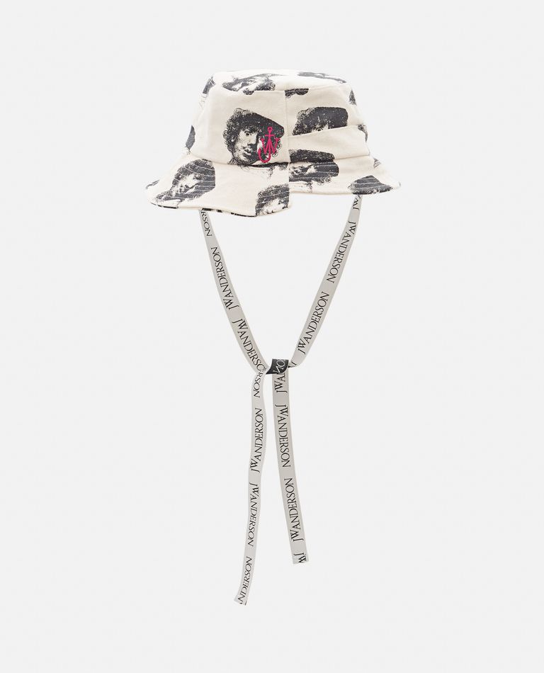 REMBRANDT ASYMMETRIC BUCKET HAT for Men - JW Anderson sale | Biffi