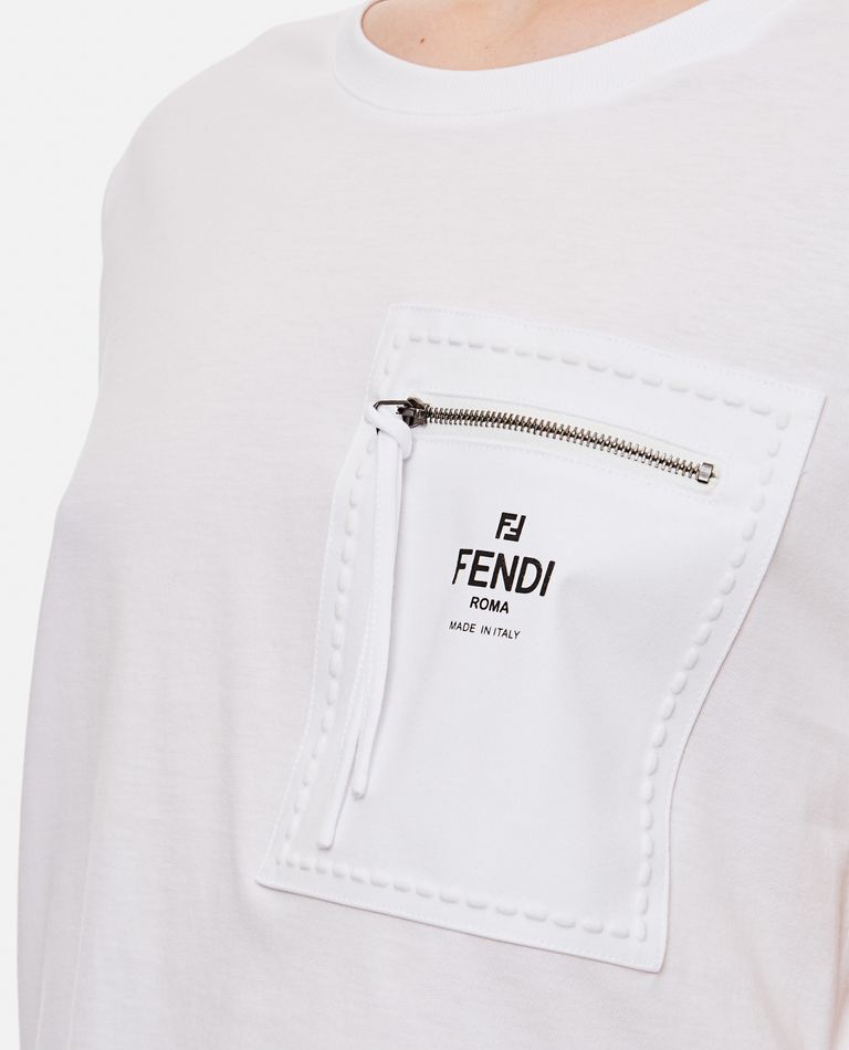 Fendi t shirt with clearance zip