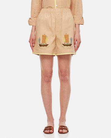 Bode New York - LINEN COTTON BLEND SHORTS