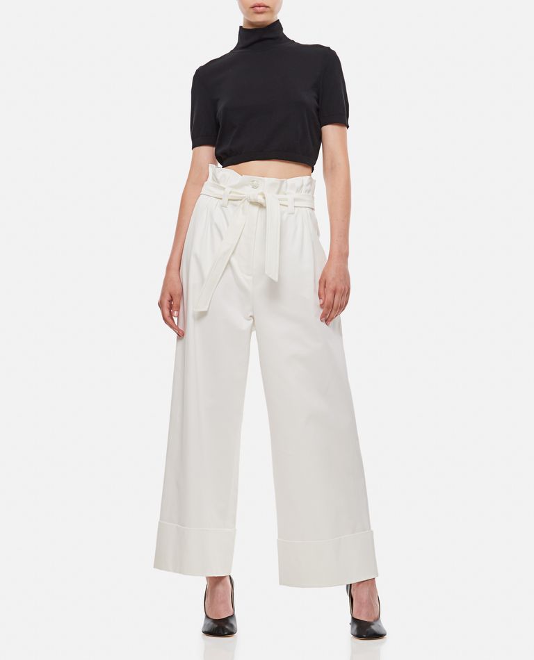 MAX MARA COTTON GABARDINE TROUSERS