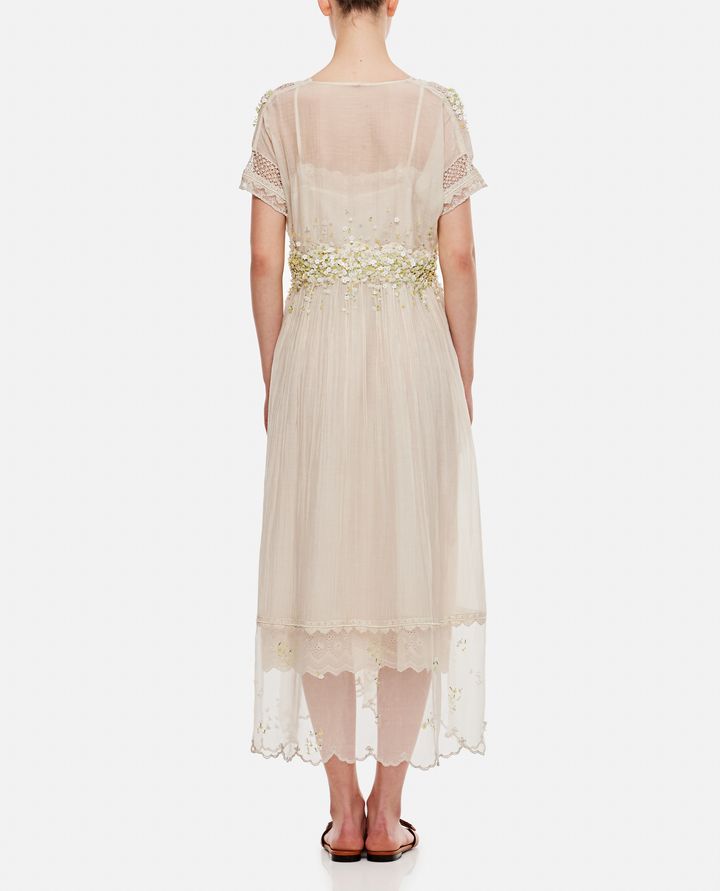 Péro - SHORT SLEEVES SHEER DRESS WITH EMBROIDERIES_3