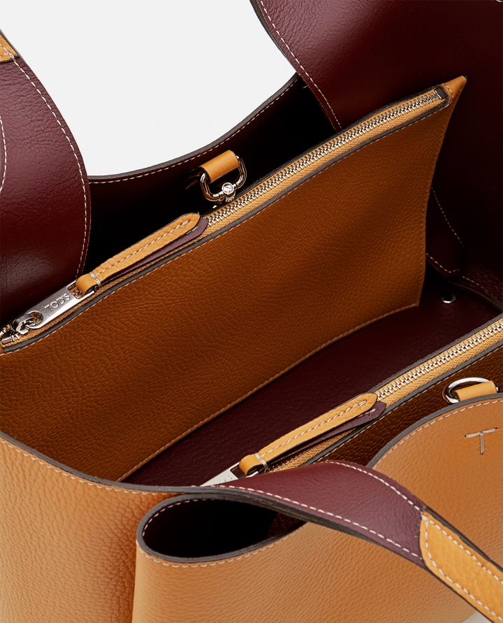 Tod's - DOUBLE HANDLES LEATHER TOTE BAG_4