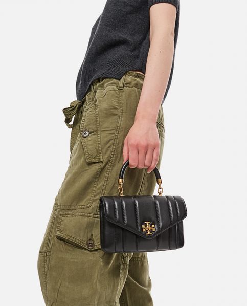 Kira mini leather top-handle bag by Tory Burch