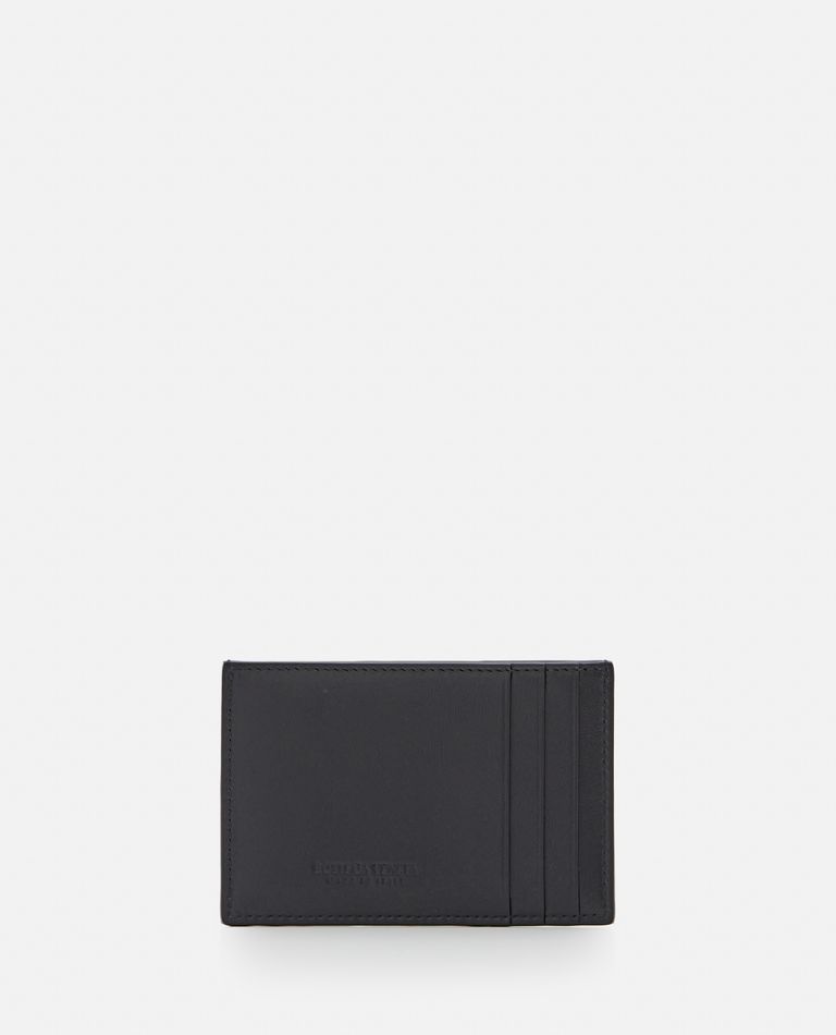 Bottega Veneta Leather Cardholder In Black