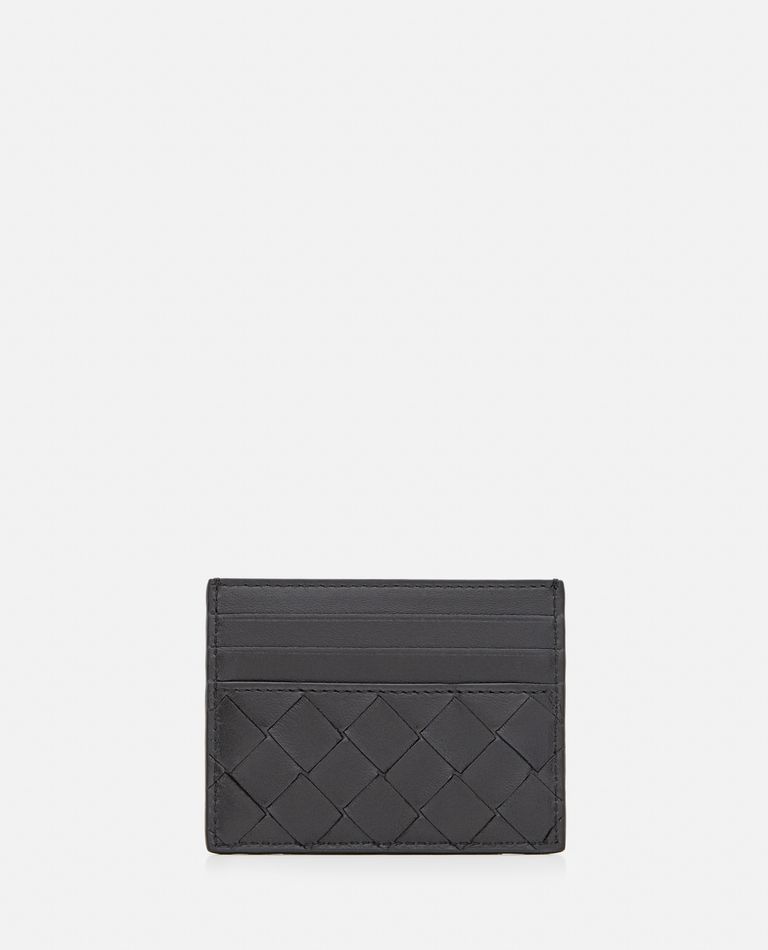 Bottega Veneta Leather Cardholder In Black