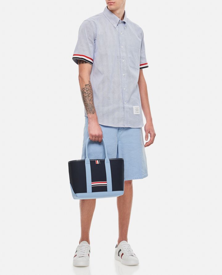 Thom Browne - SMALL TOOL TOTE IN CANVAS W/ INTERLOCK BACKING_5