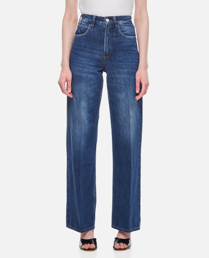 Frame - LE HIGH'N'TIGHT WIDE LEG COTTON JEANS_5