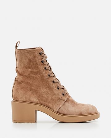 Gianvito Rossi - FOSTER LACE-UP SUEDE BOOTS