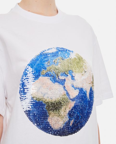 Sale, JW Anderson Sequinned Globe T-Shirt
