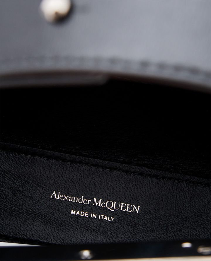 Alexander McQueen - JEWELLED HOBO LEATHER MINI BAG_4