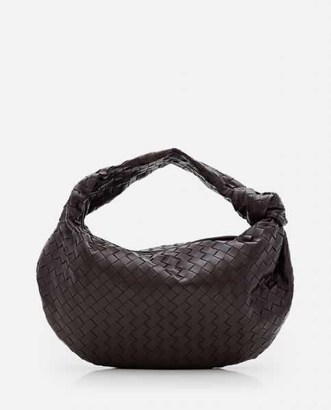 Jodie Small Leather Tote in Black - Bottega Veneta