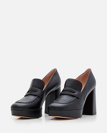 Gianvito Rossi - ROUEN HEELED LEATHER LOAFERS
