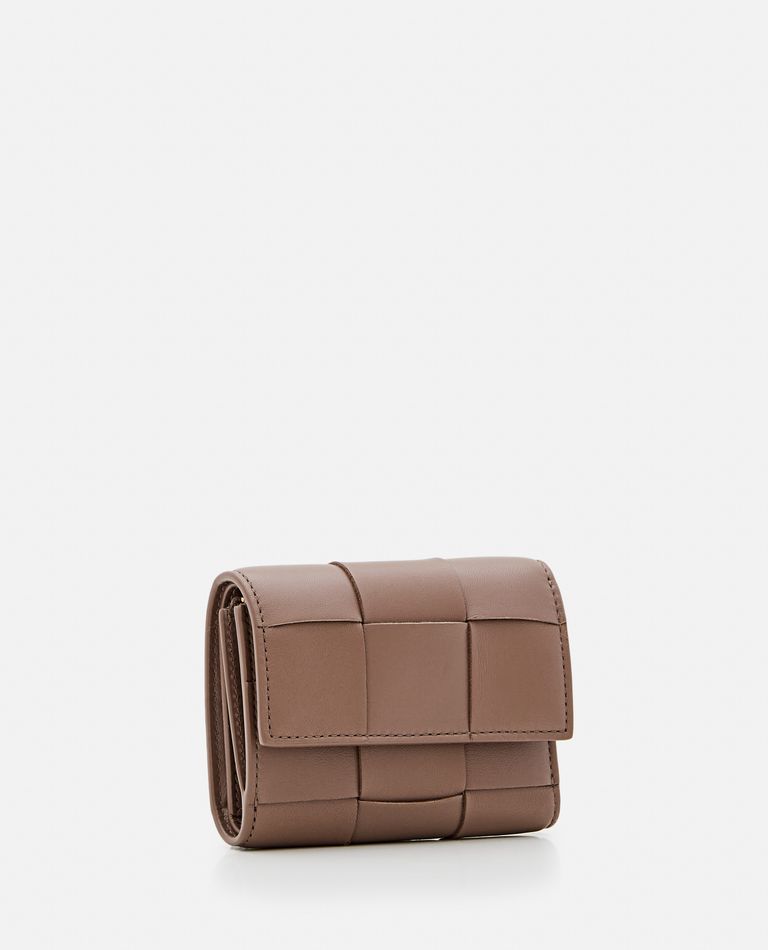 Bottega Veneta  ,  Tri-fold Leather Wallet  ,  Brown TU