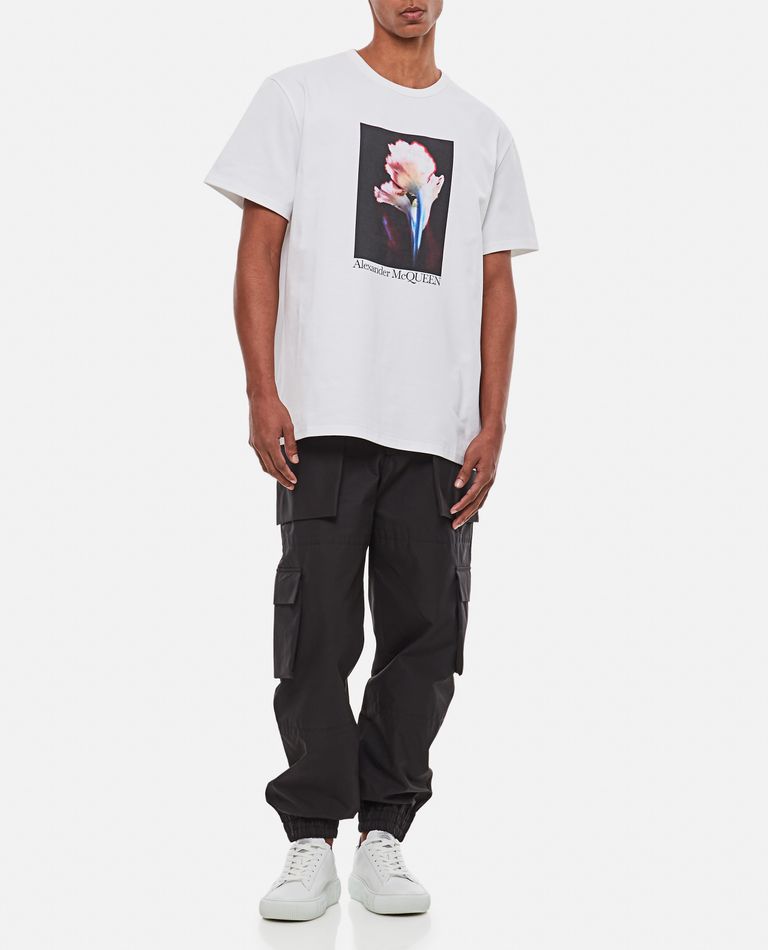 Alexander McQueen  ,  T-shirt Oversize In Cotone  ,  Bianco XL